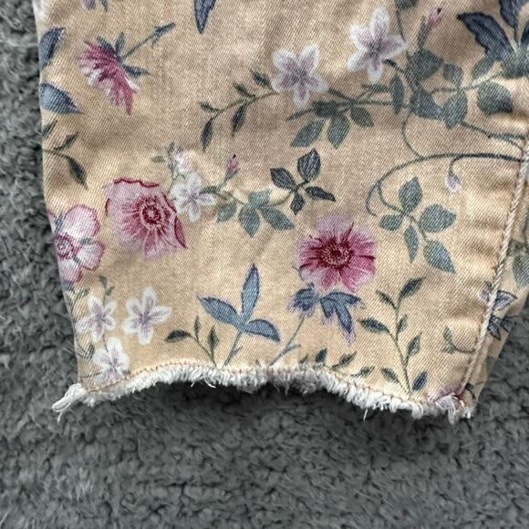 Code Bleu Love Size 6 Crop Floral Denim Jeans Casual Summer Weekend - Picture 9 of 14